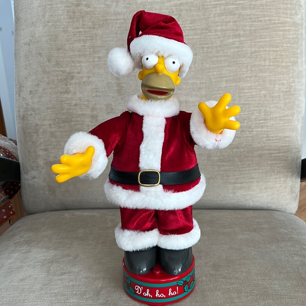 Homer Simpson talking Santa